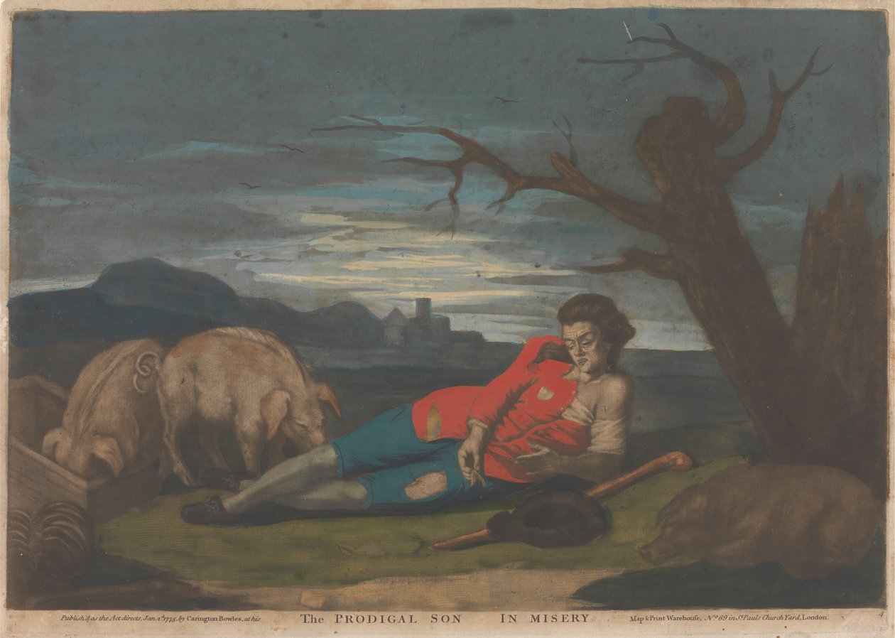 Den fortabte søn i elendighed (1 af 5) af John Raphael Smith