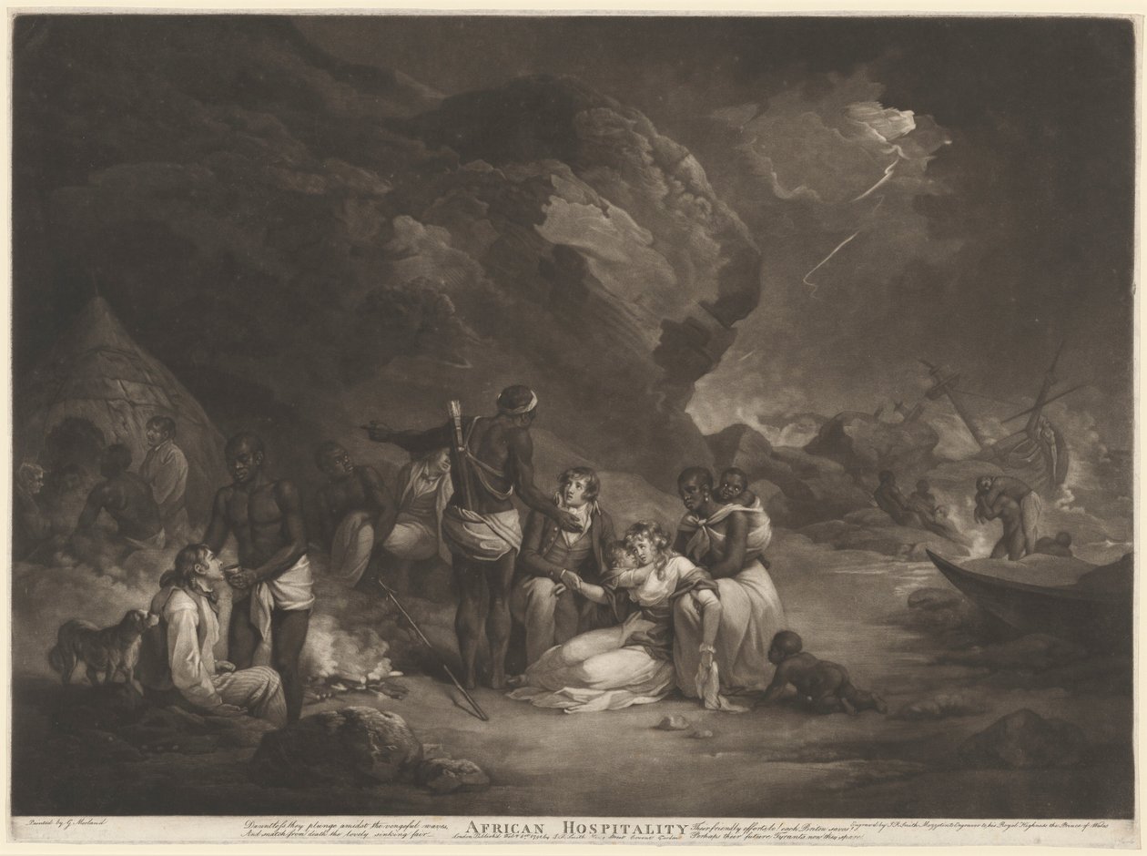 Afrikansk gæstfrihed af John Raphael Smith after George Morland