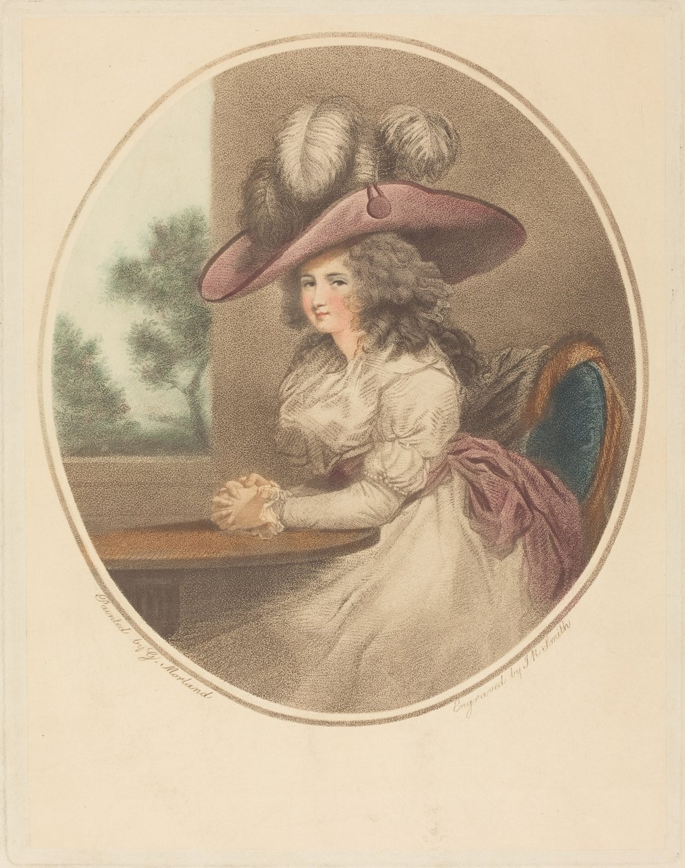 Anne Ward Morland (Delia in Town) af John Raphael Smith after George Morland