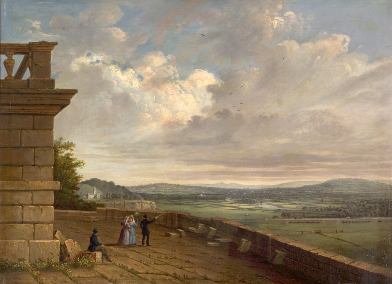 Udsigt fra Nottingham Castle Terrace Looking East, c.1845 af John Rawson Walker