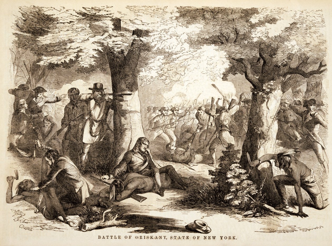 Slaget ved Oriskany, staten New York, udg. 1867 af John Reuben Chapin