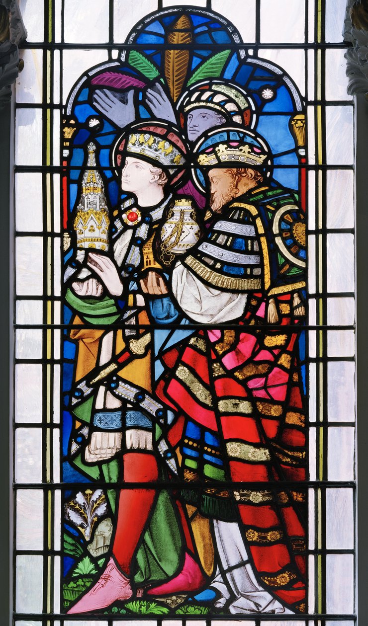 Adoration of the Magi, 1859 (farvet glas) af John Richard Clayton