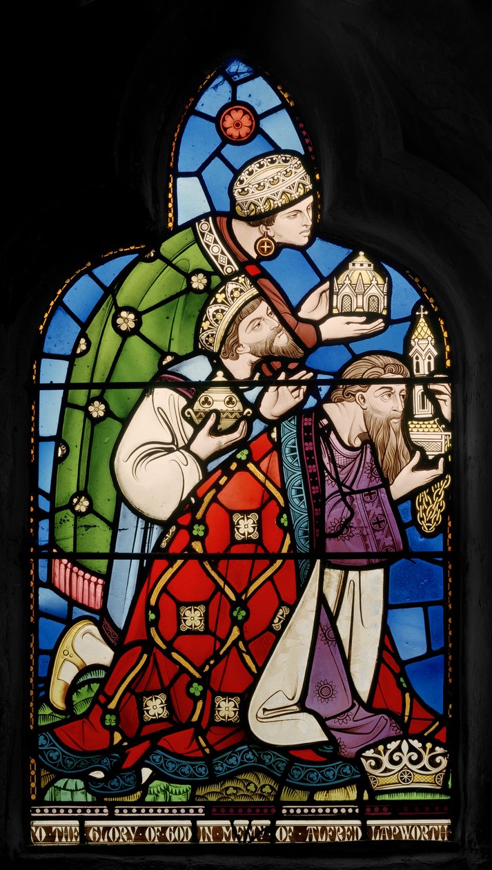 Three Magi, 1861 (farvet glas) af John Richard Clayton
