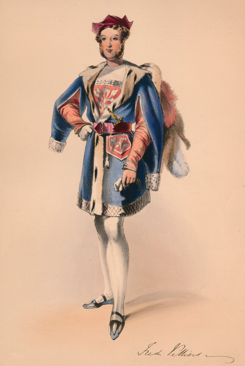 Frederick Child-Villiers i kostume til dronning Victorias Bal Costumé, 12. maj 1842, 1843. af John Richard Coke Smyth