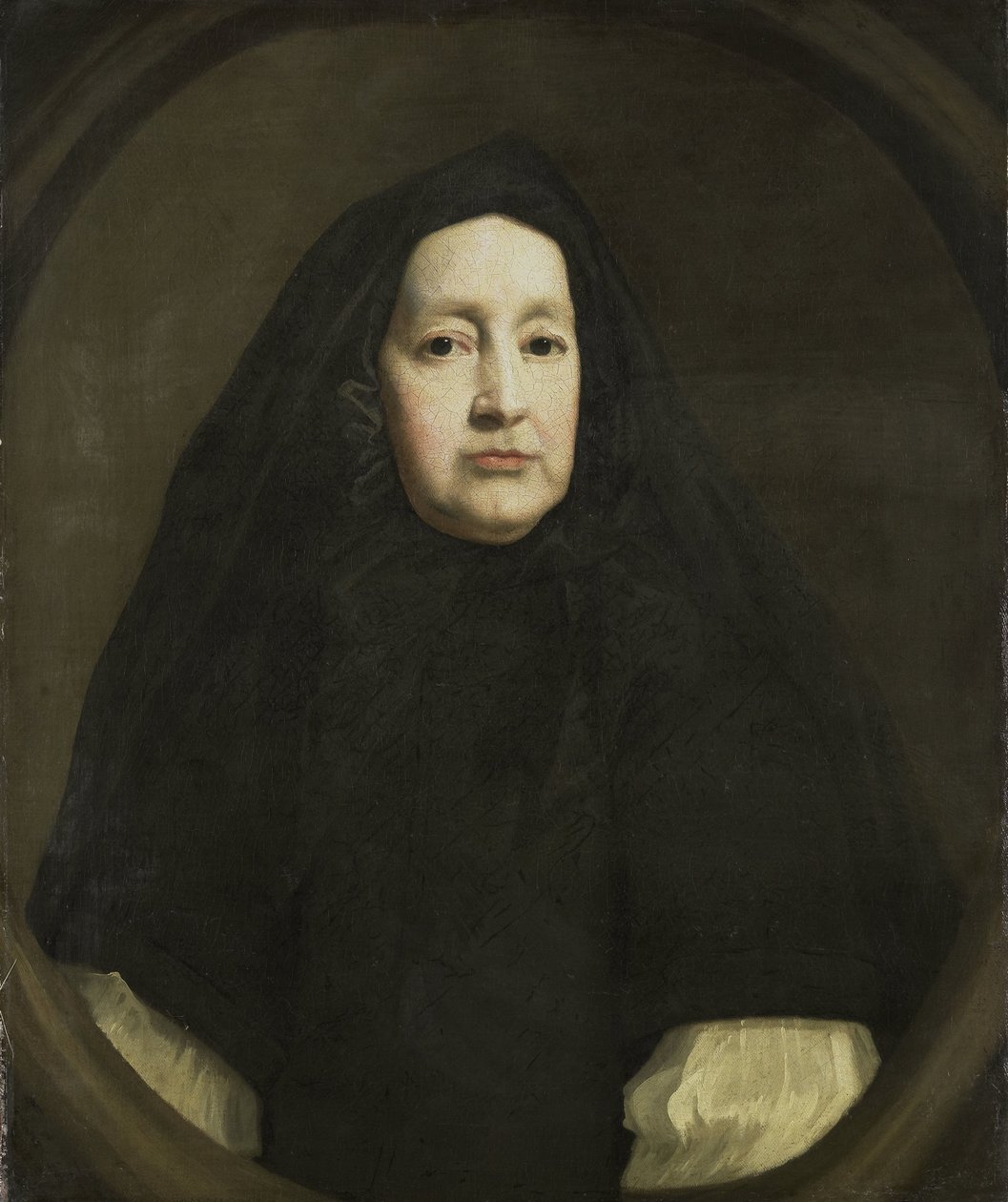 Portræt af Katharine Elliot (død 1688), påklædning af hertuginde Anne af York og første kvinde i sengekammeret til dronning Mary af Modena, henholdsvis den første og anden hustru til James II af England af John Riley (copy after)