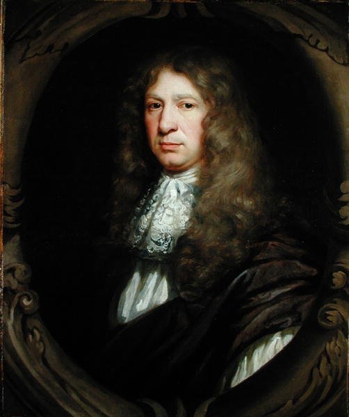 Portræt af Sir John Streynsham Master (1604-1723) (olie på lærred) af John Riley