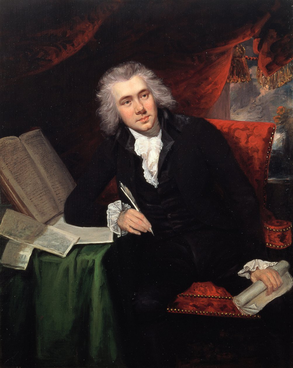 Portræt af William Wilberforce (1759-1833) 29 år (olie på lærred) af John Rising