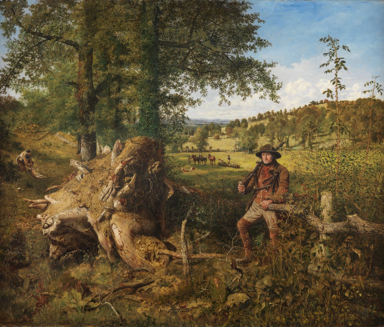 En dag på landet (Olie på lærred) af John Ritchie