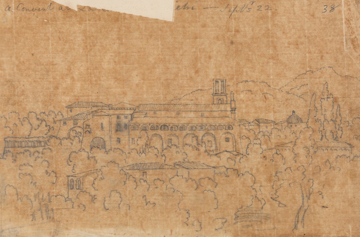 Et kloster i La Cava nær Vietri, 22. september af John Robert Cozens