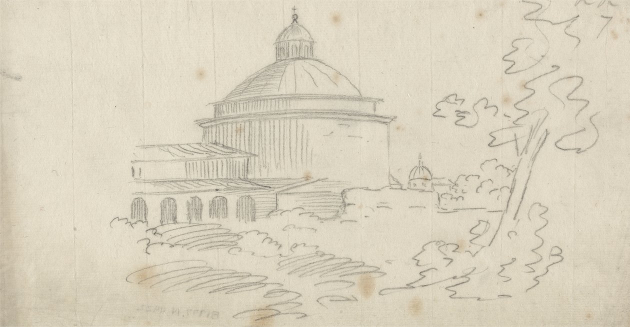 Ariccia (grafit på papir) af John Robert Cozens