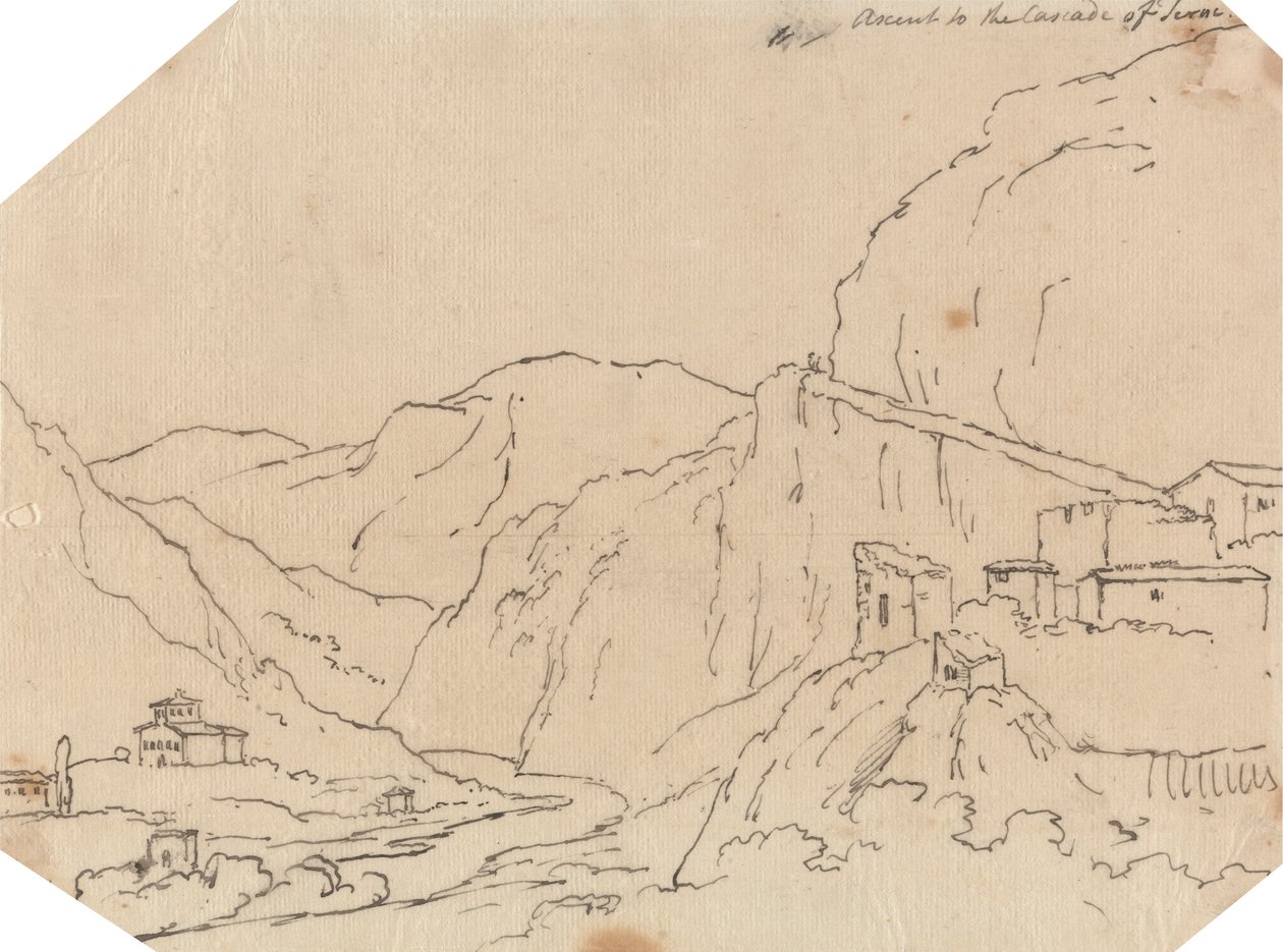 Opstigning til Cascade of Terni af John Robert Cozens