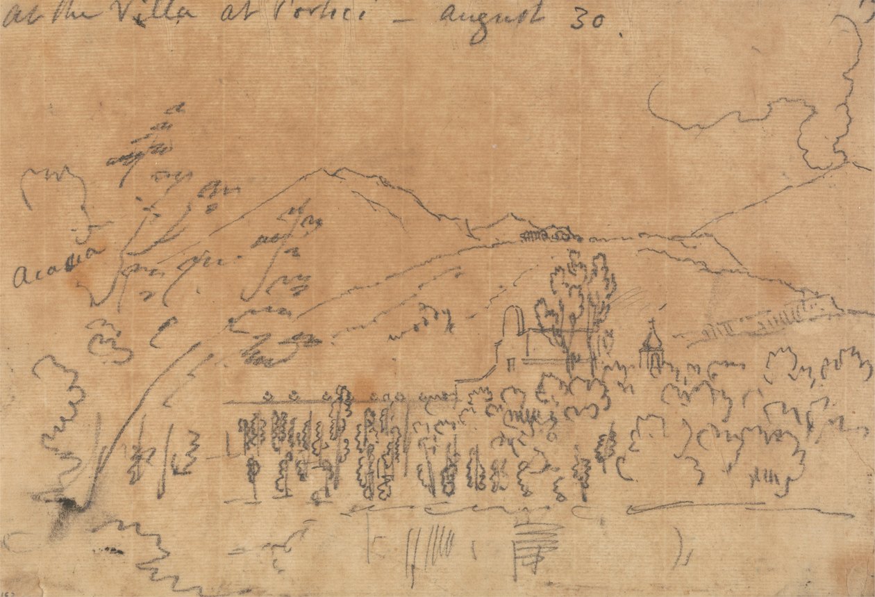 I villaen i Portici den 30. august af John Robert Cozens
