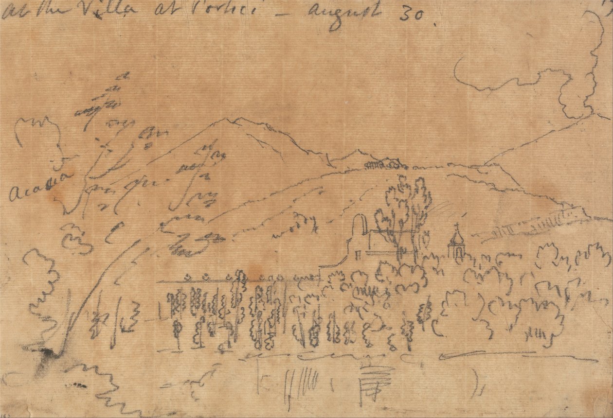 I villaen i Portici, 30. august af John Robert Cozens