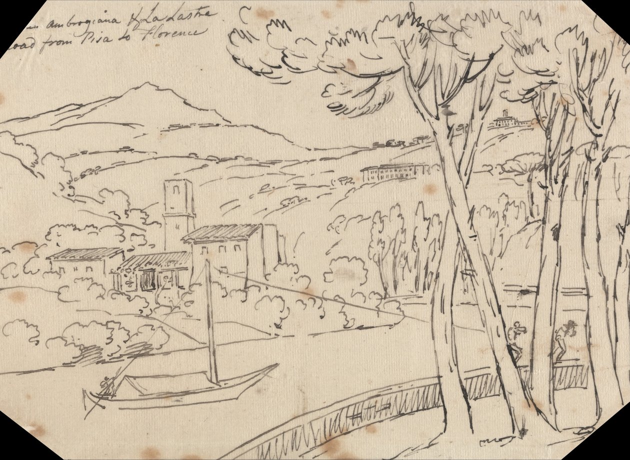 Mellem Ambrogiana og La Lastra af John Robert Cozens