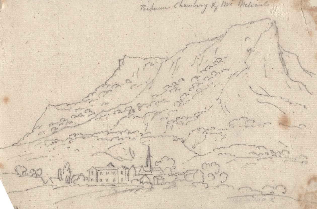 Mellem Chamberg og Mt. Meliant af John Robert Cozens