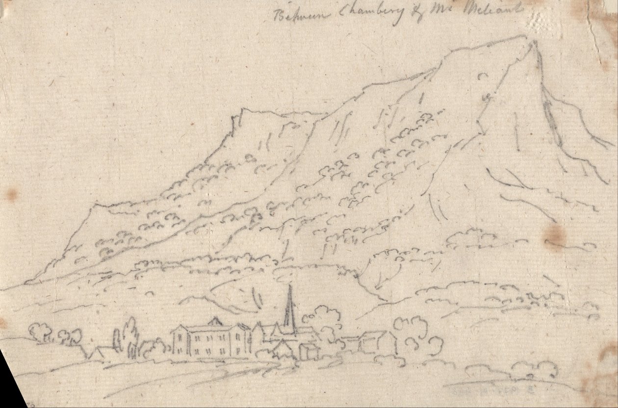 Mellem Chamberg og Mt. Meliant af John Robert Cozens