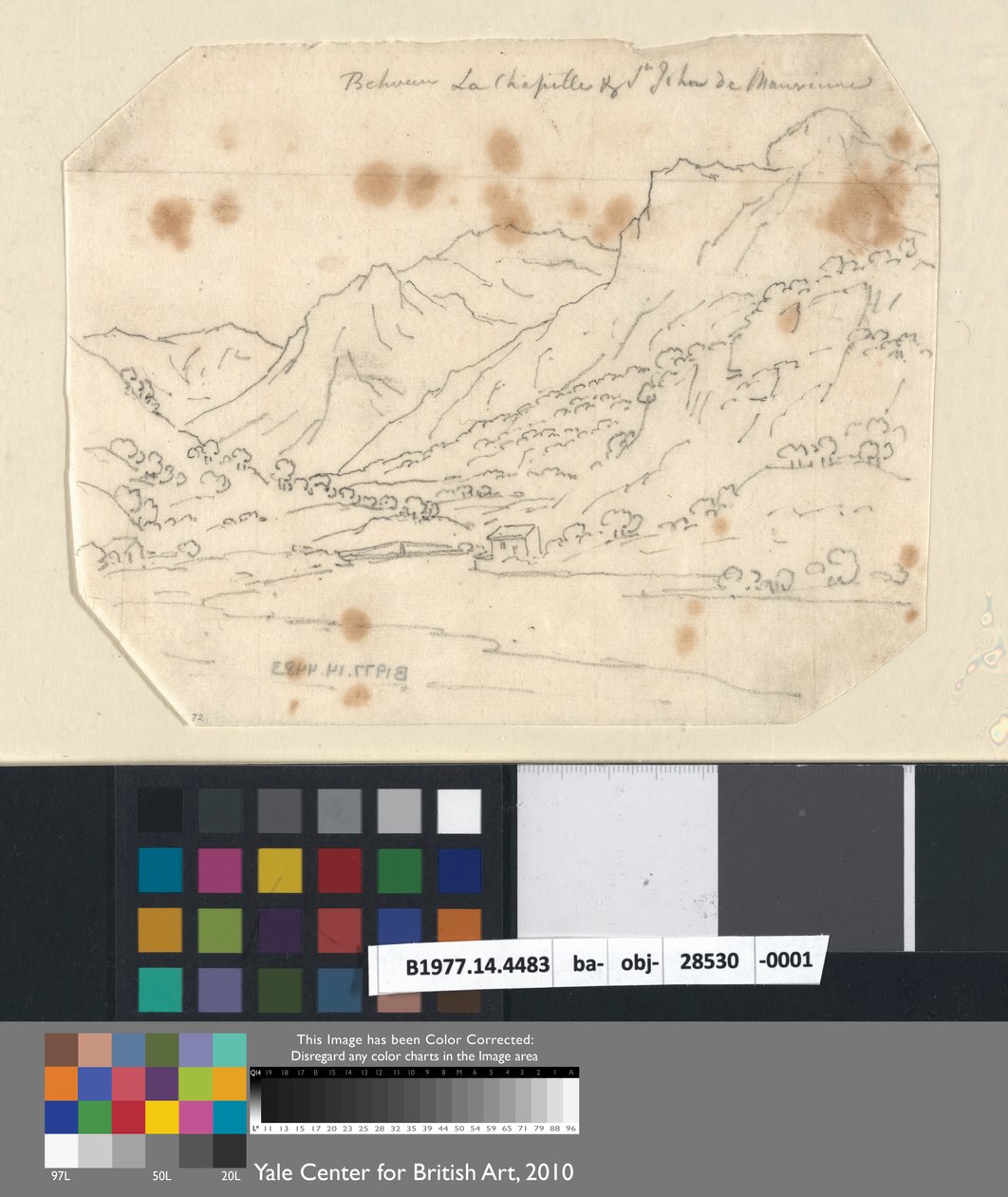 Mellem La Chapelle og St. John de Maurienne af John Robert Cozens