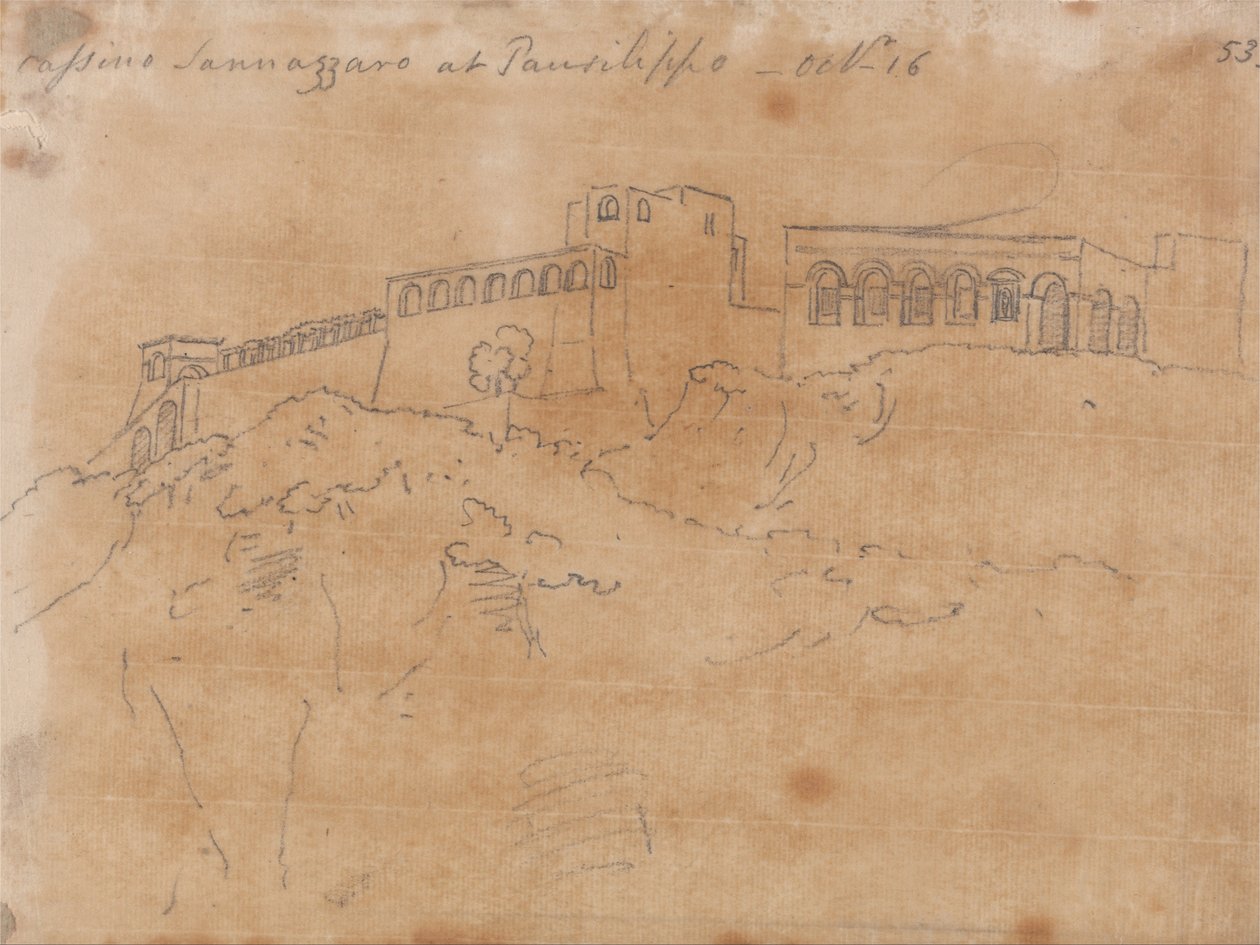 Cassino Sannazzaro ved Posillipo, 16. oktober af John Robert Cozens
