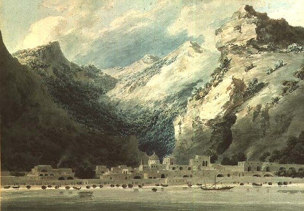 Cetera, en fiskerby ved Salerno-bugten af John Robert Cozens