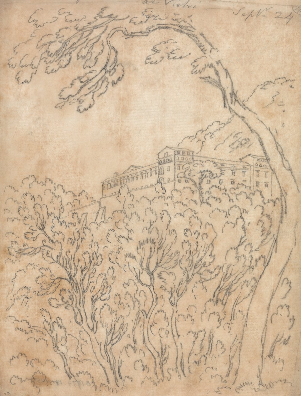 Kloster i Vietri af John Robert Cozens