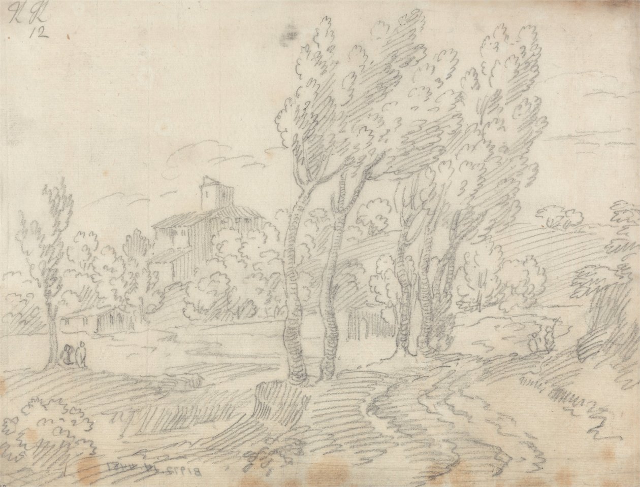 Klosteret Monte Olivetto nær Firenze af John Robert Cozens