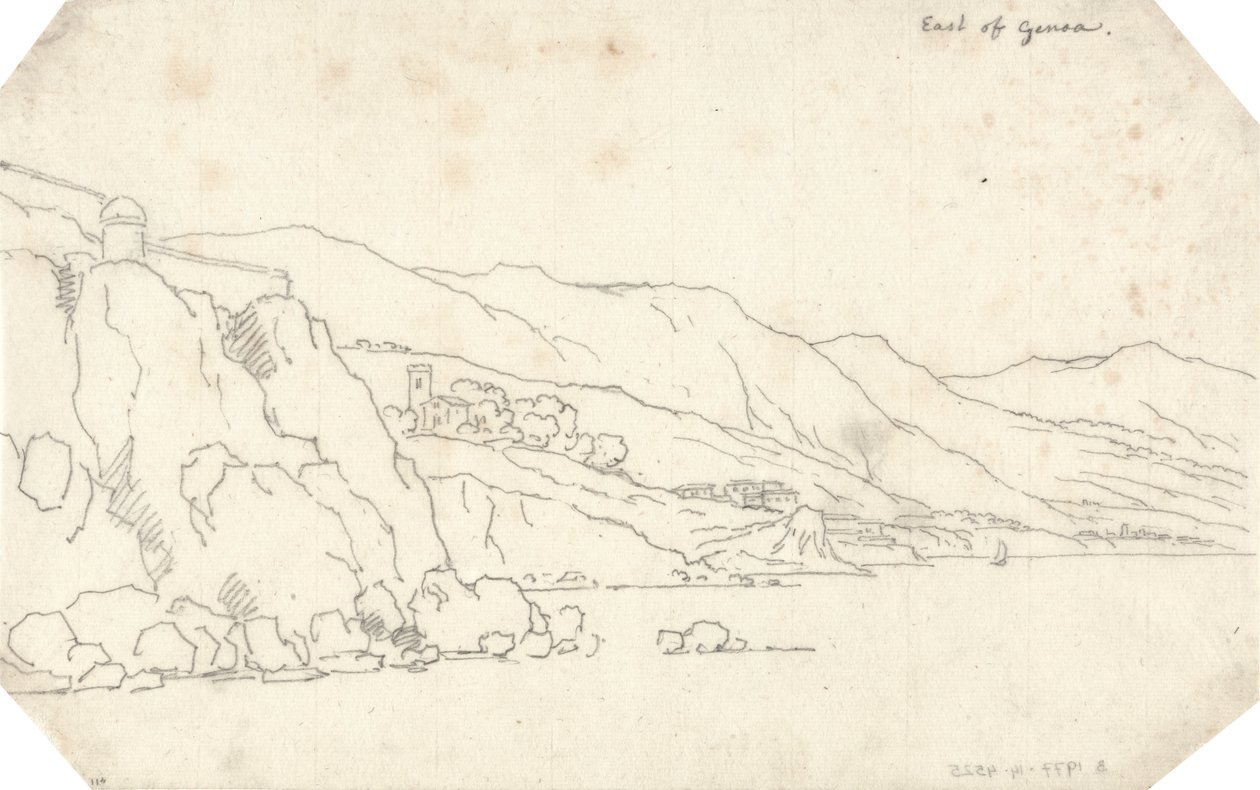 Øst for Genova af John Robert Cozens