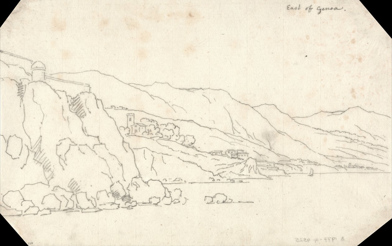 Øst for Genova af John Robert Cozens