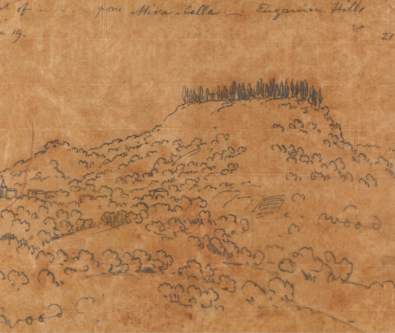Fra Mirabella, Euganean Hills, 19. juni af John Robert Cozens