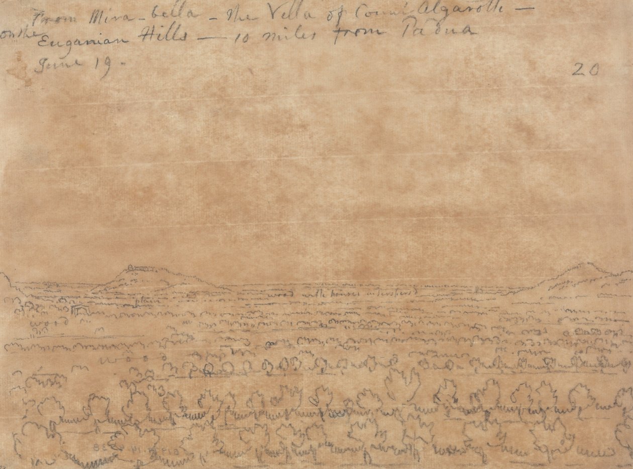 Fra Mirabella, grev Algarottis villa på de euganeiske bakker af John Robert Cozens