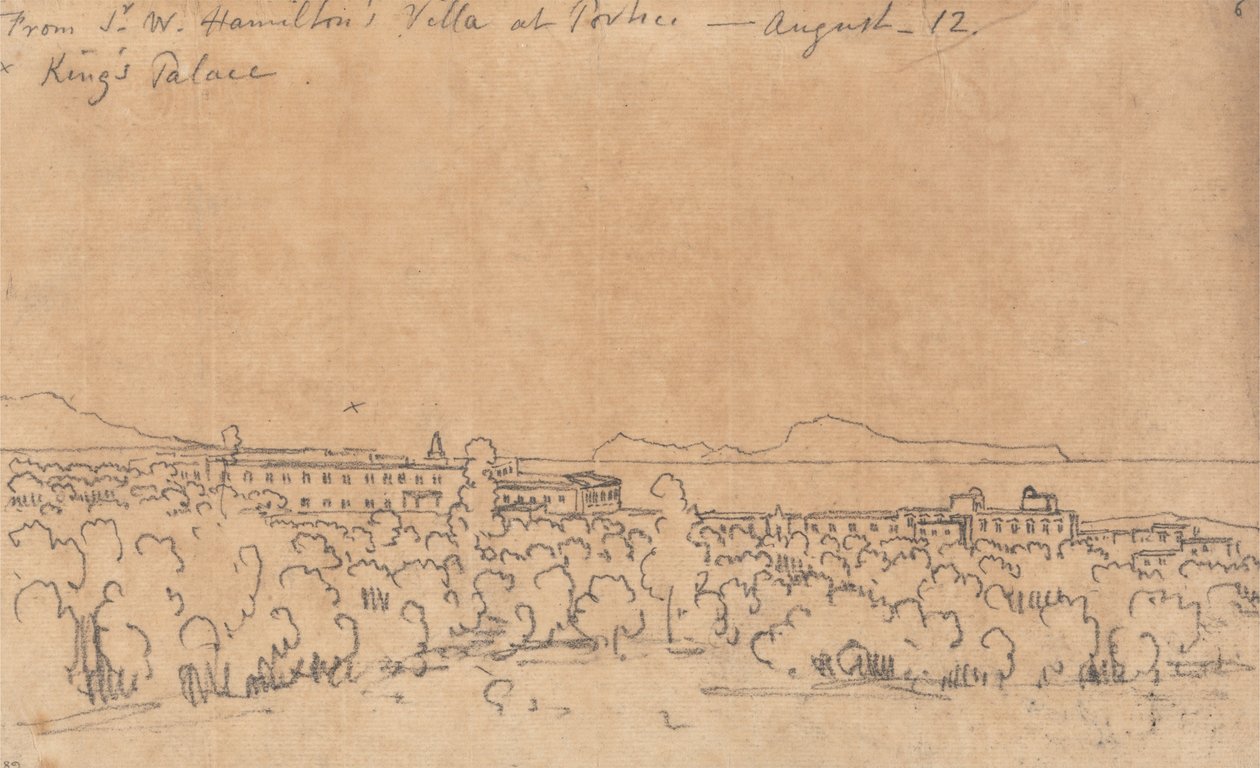 Fra Sir W. Hamiltons villa i Portici, 12. august af John Robert Cozens