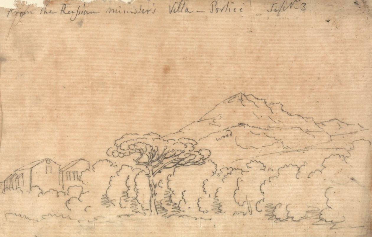 Fra paladset i Portici, 7. september af John Robert Cozens