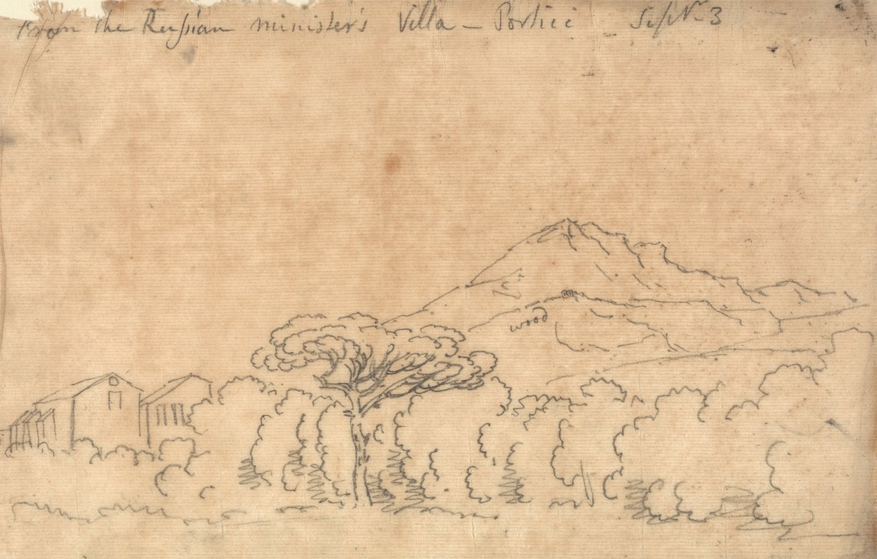 Fra paladset i Portici, 7. september af John Robert Cozens