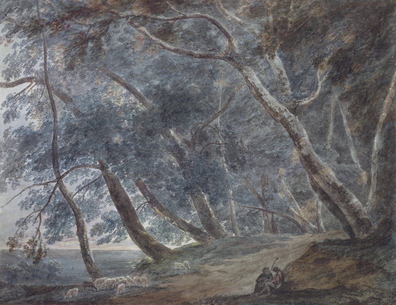 Galleria Di Sopra, Lake Albano, ca. 1780-89 (akvarel) af John Robert Cozens
