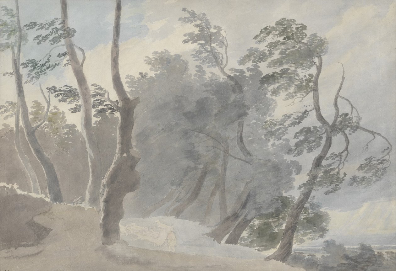 Galleria di Sopra, Albano (grafit og w/c på papir) af John Robert Cozens