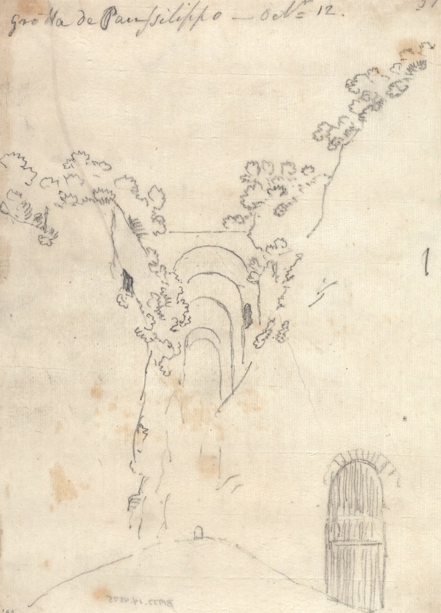 Grotte af Posillipo af John Robert Cozens
