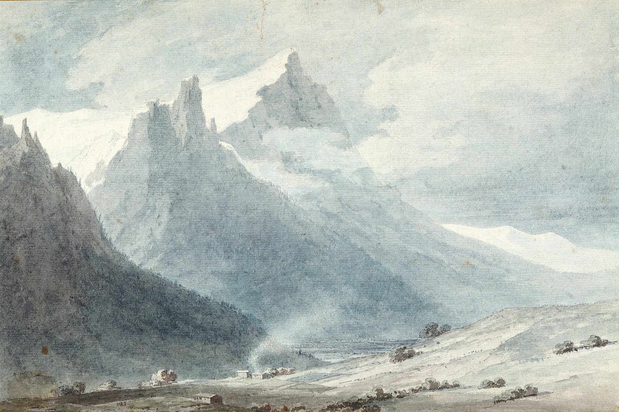 I kantonen Unterwalden (akvarel på papir) af John Robert Cozens