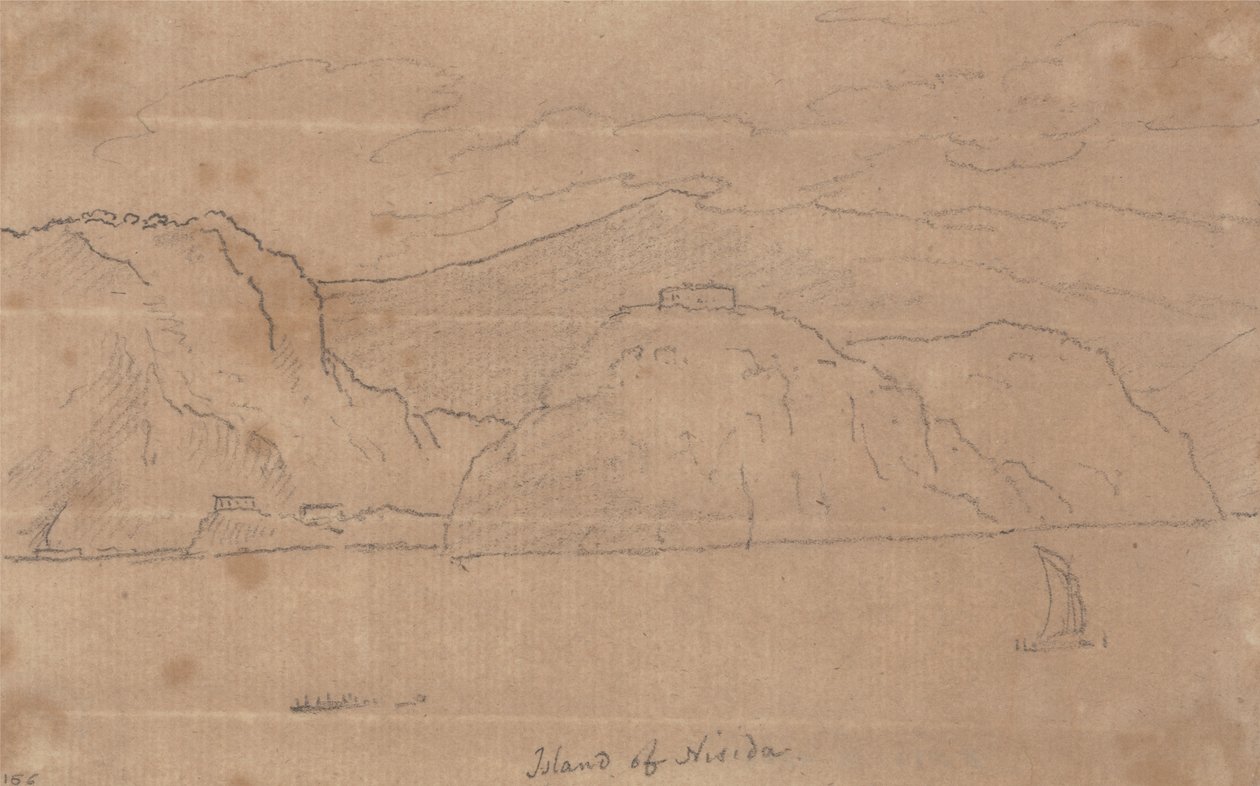 Øen Nisida af John Robert Cozens