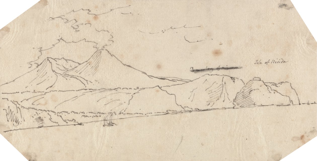 Isle of Nisida af John Robert Cozens
