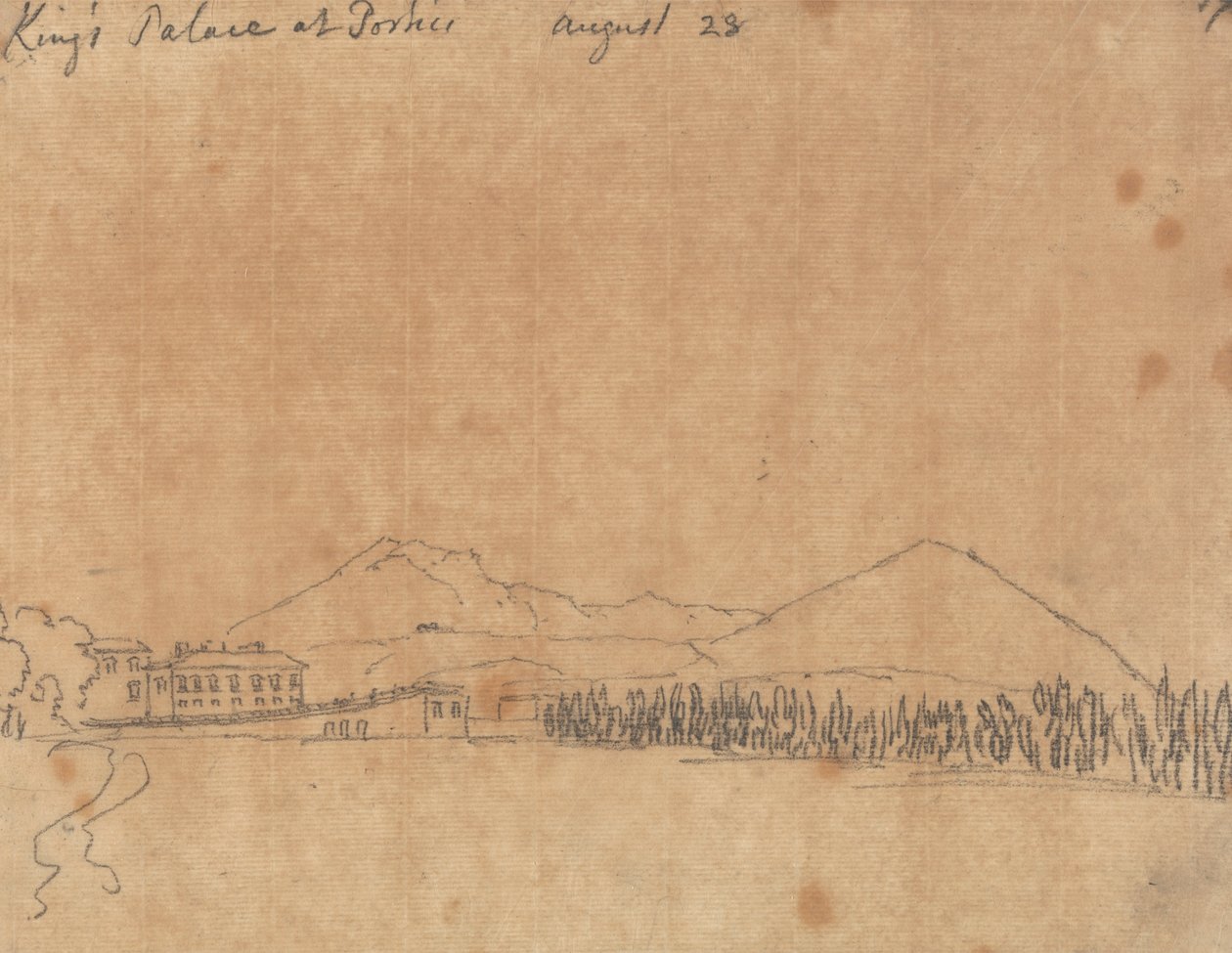 Kongens Palads i Portici, 28. august af John Robert Cozens