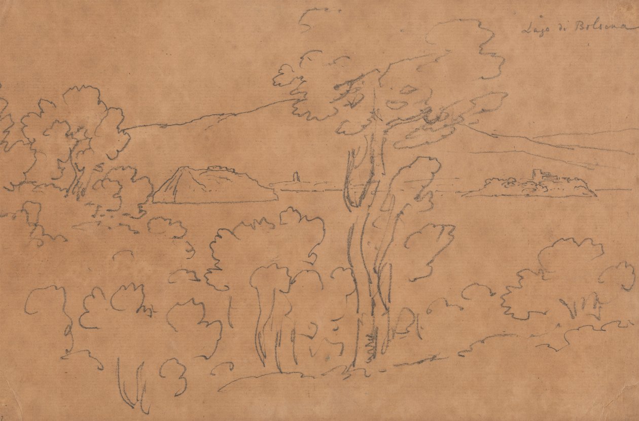 Bolsena-søen af John Robert Cozens