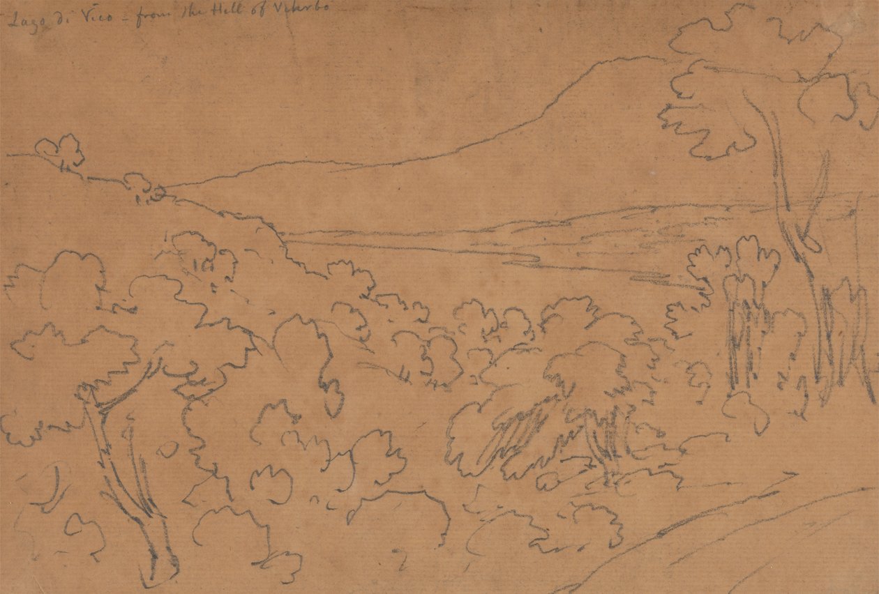 Vico-søen fra Viterbo-bakken af John Robert Cozens