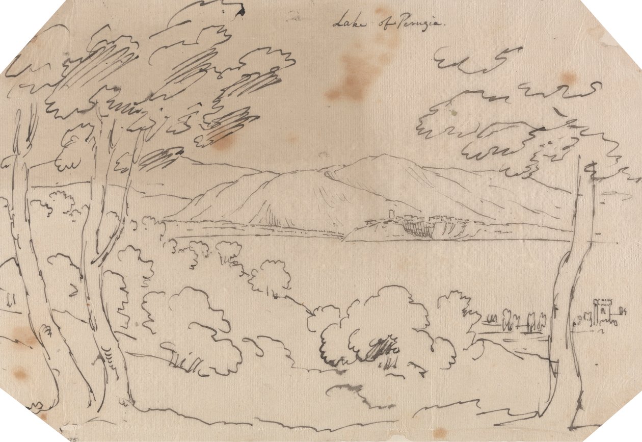 Perugia søen af John Robert Cozens