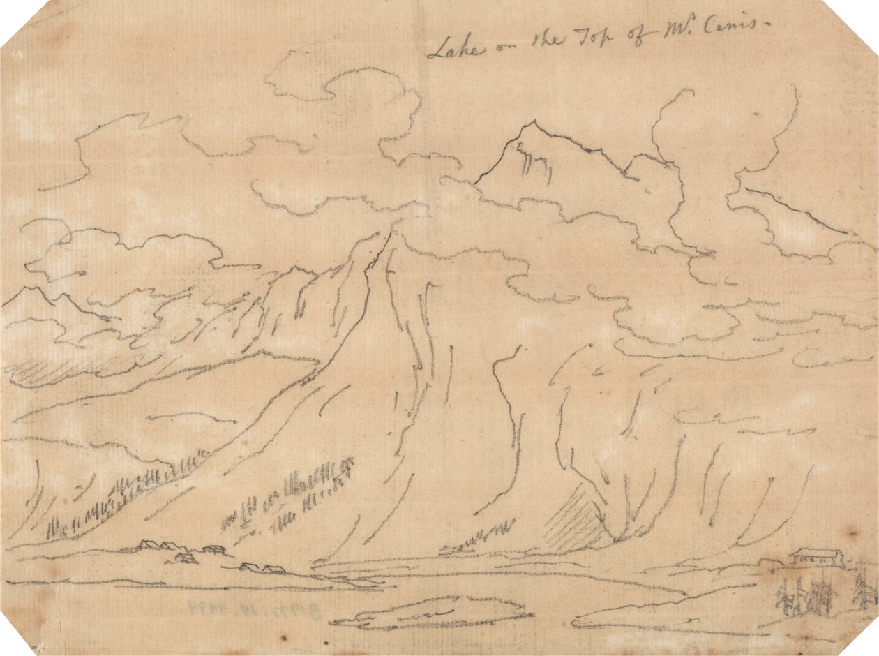 Sø på toppen af Mont Cenis af John Robert Cozens