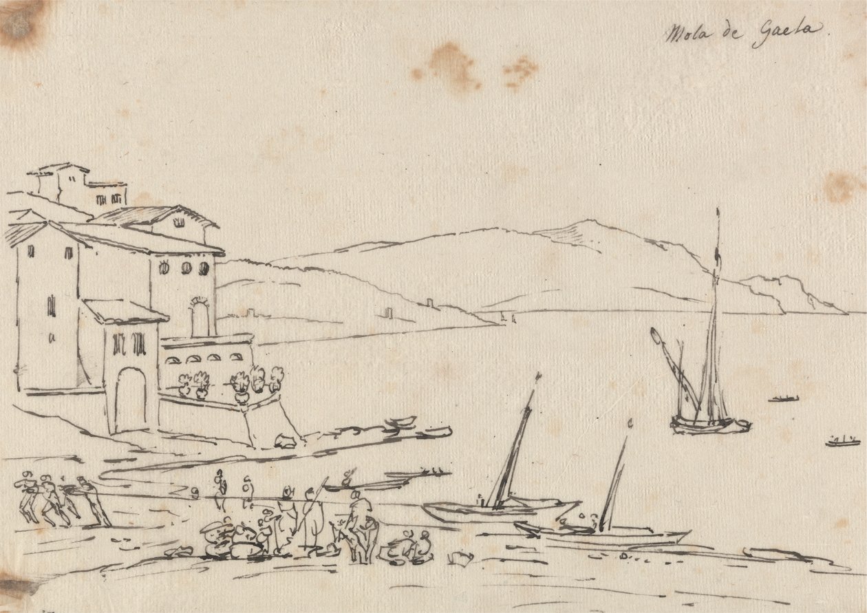 Mola i Gaeta af John Robert Cozens