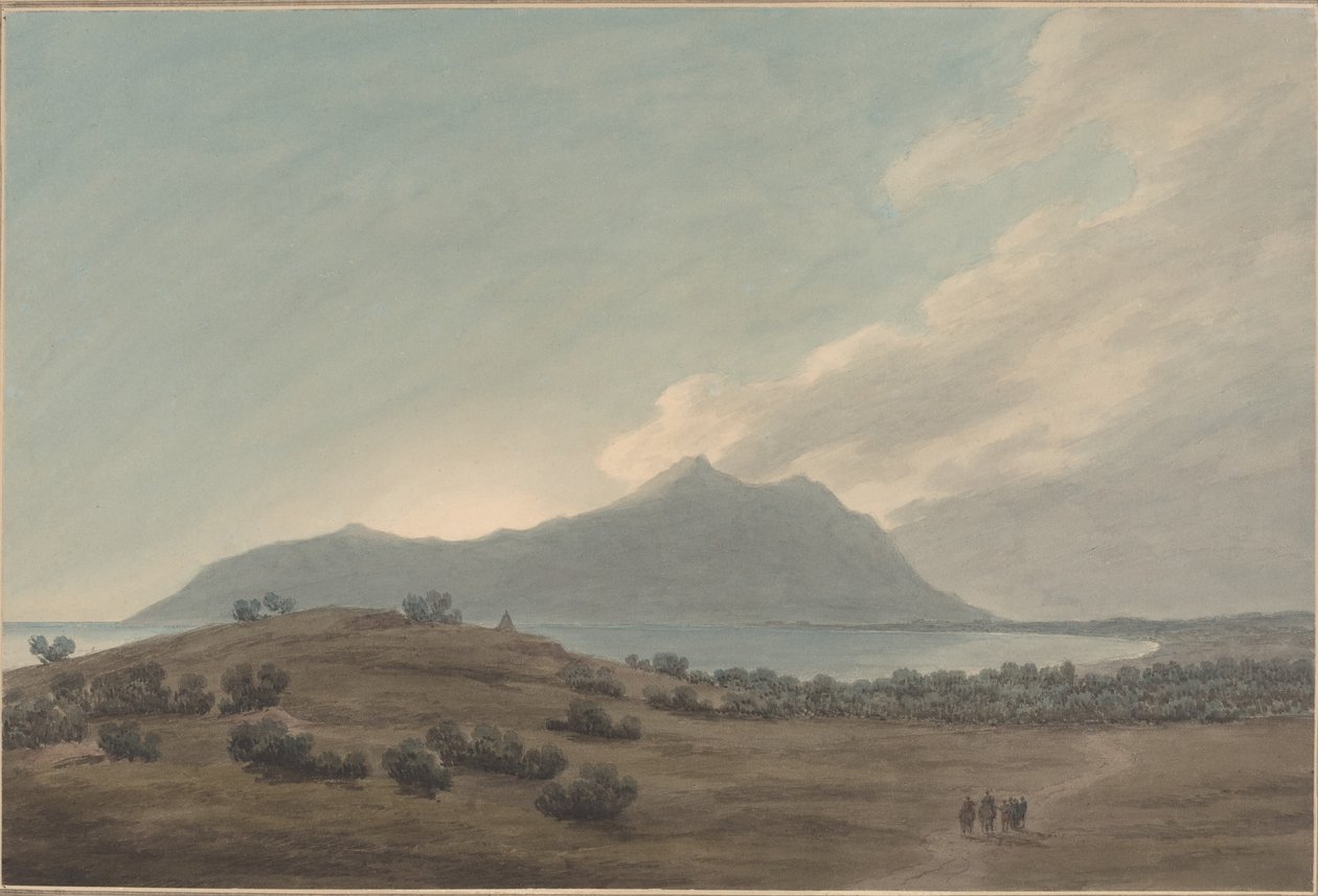 Mount Circe ved solnedgang af John Robert Cozens