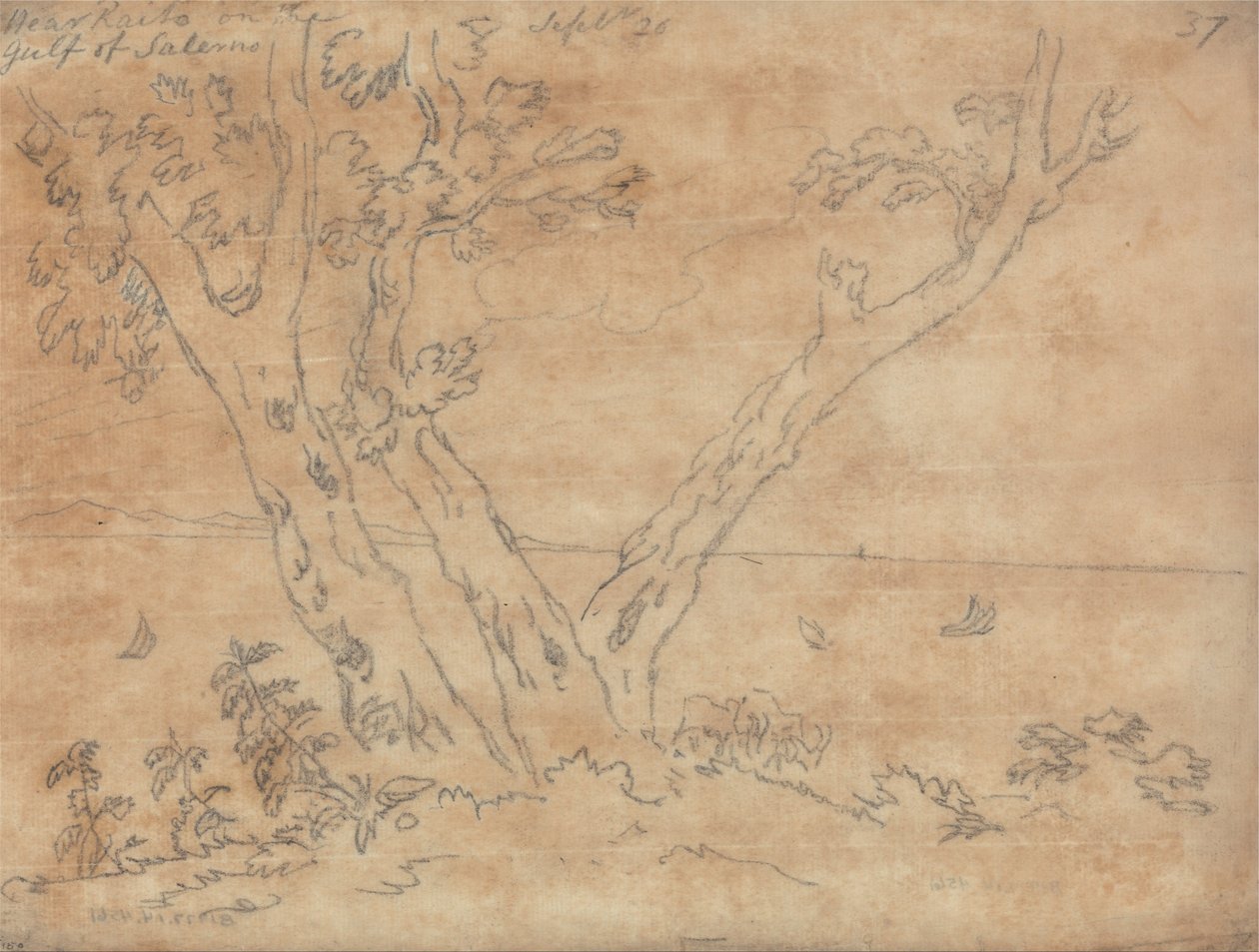 Nær Raito ved Salerno-bugten af John Robert Cozens