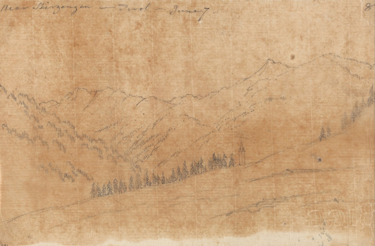 Nær Sherzing, Tyrol, 7. juni af John Robert Cozens