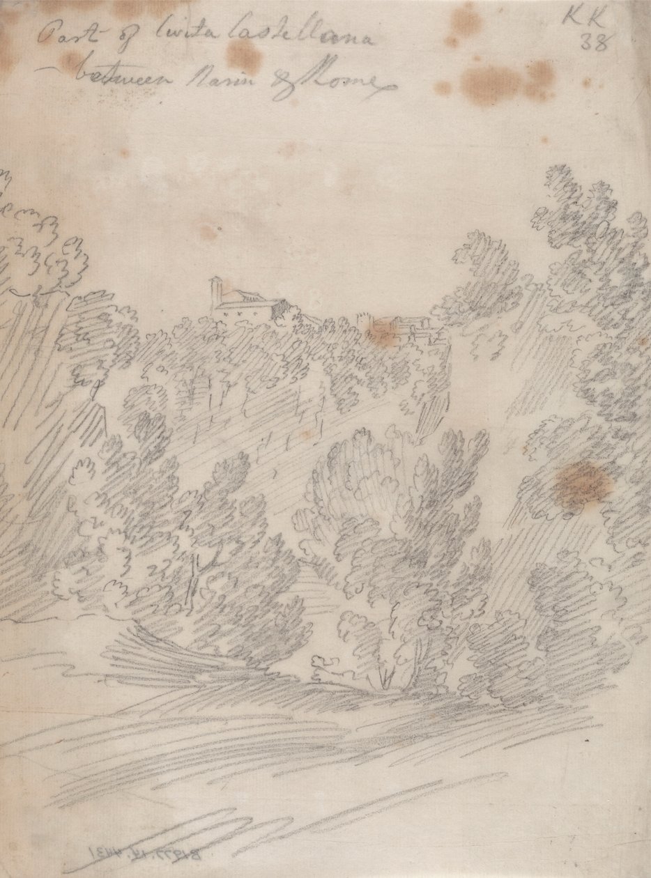En del af Civita Castellana, mellem Narni og Rom af John Robert Cozens