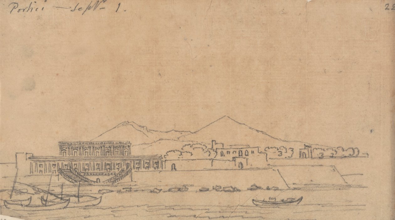 Portici, 1. september af John Robert Cozens