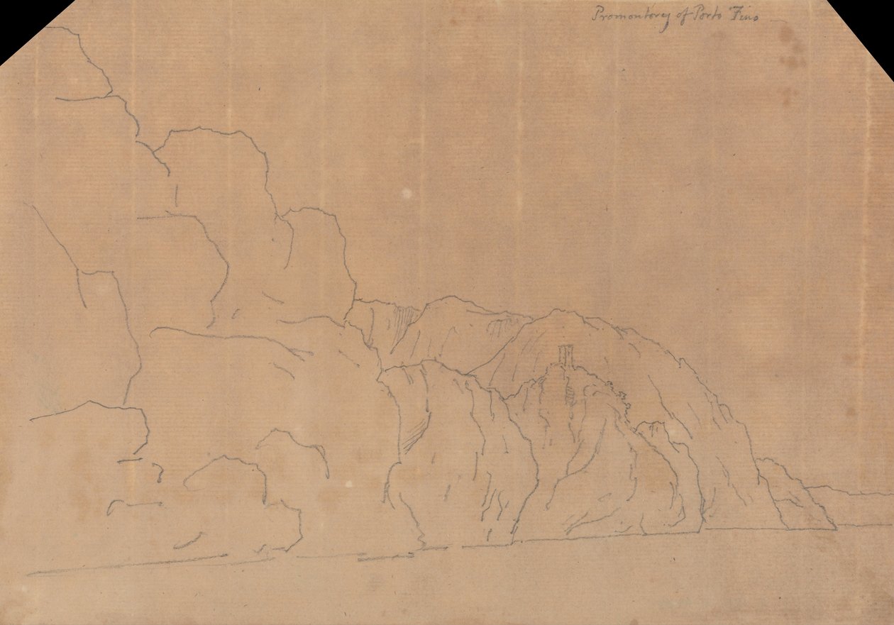 Forbjerg ved Porto Fino af John Robert Cozens